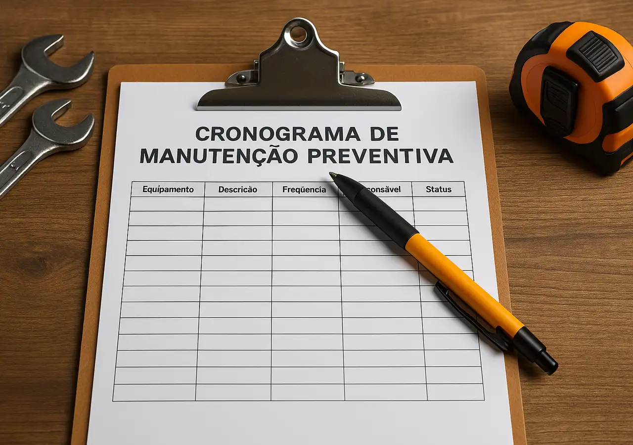como montar um cronograma de manutenção preventiva