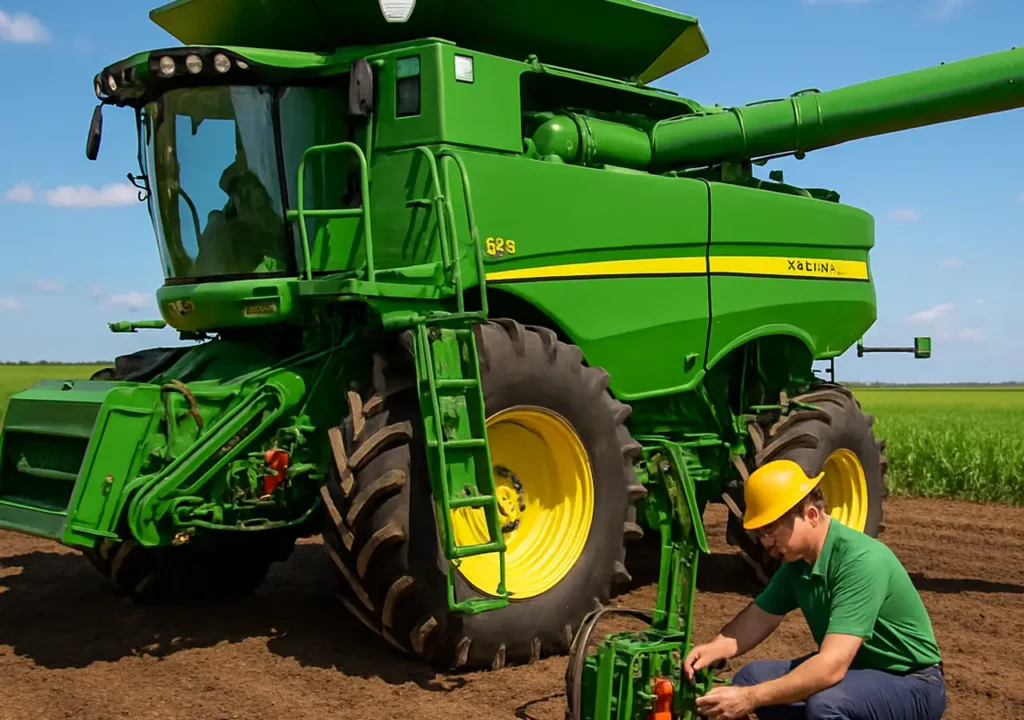 Manutenção sistema hidráulico John Deere