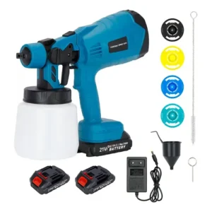 Pulverizadora Eletrica De Pintura Sem Fio 200w 1000ml Portátil 2 Baterias Profissional