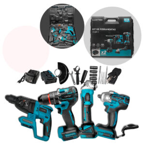 Kit Profissional 48V 4.0Ah Parafusadeira Torque e Furadeira