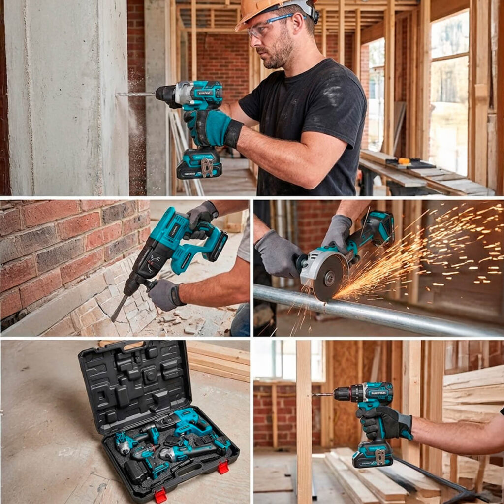 Kit Profissional 48V 4.0Ah Parafusadeira Torque e Furadeira